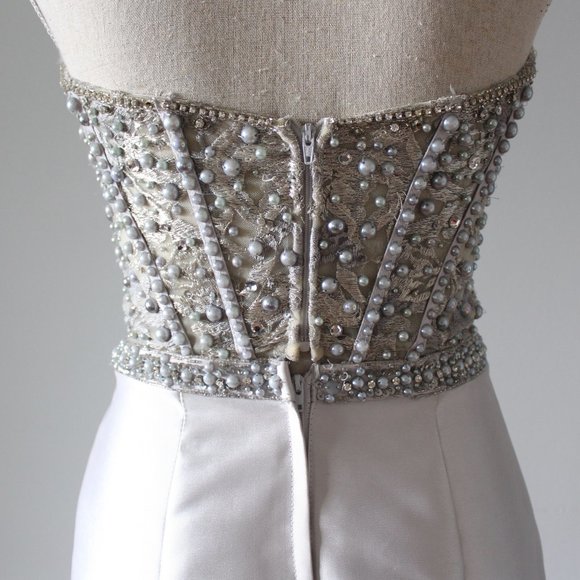 Clarisse 2-piece Prom Dress Silver/Grey - Picture 8 of 14